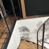 Escalier design sur mesure quart tournant metal et bois Nantes 44 1